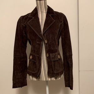 Vintage brown suede leather jacket